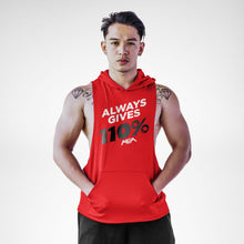 Load image into Gallery viewer, Always Gives 110% Openside Sleeveless Hoodie