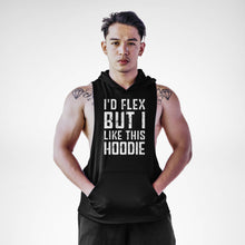 Load image into Gallery viewer, I'd Flex But I Love This Sleeveless Hoodie