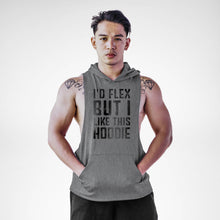 Load image into Gallery viewer, I'd Flex But I Love This Sleeveless Hoodie