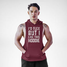 Load image into Gallery viewer, I'd Flex But I Love This Sleeveless Hoodie