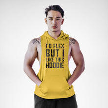 Load image into Gallery viewer, I'd Flex But I Love This Sleeveless Hoodie