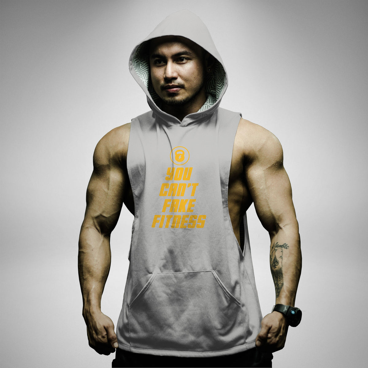 Custom sleeveless cheap workout hoodie