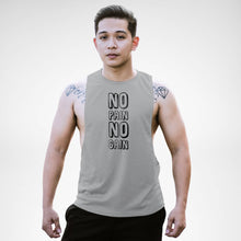 Load image into Gallery viewer, AM129 No Pain No Gain Openside Tank Top