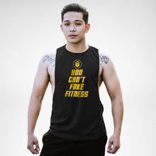 Load image into Gallery viewer, AM132 You Can't Fake Fitness Openside Tank Top