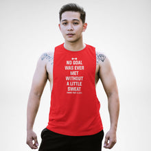 Load image into Gallery viewer, AM133 No Goal Was Ever Met Without A Little Sweat Openside Tank Top