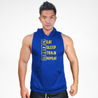 SMH119 Eat Sleep Train Repeat Sweat Muscle Hoodie