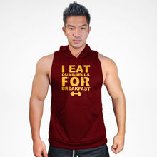 Load image into Gallery viewer, SMH136 I Eat Dumbbells For Breakfast Sweat Muscle Hoodie
