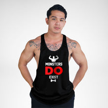 Load image into Gallery viewer, STR107 Monsters Do Exist Bodybuilder Stringer Tank Top