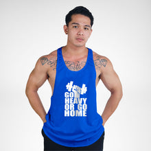 Load image into Gallery viewer, STR108 Go Heavy Or Go Home Bodybuilder Stringer Tank Top