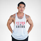 STR156 Veins And Gains Bodybuilder Stringer Tank Top