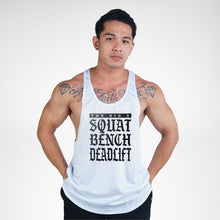 Load image into Gallery viewer, STR157 Squat Bench Deadlift The Big 3 Bodybuilder Stringer Tank Top