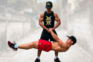 Calisthenics Twins performing Front Lever, key health tips