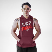 Load image into Gallery viewer, Always Gives 110% Openside Sleeveless Hoodie