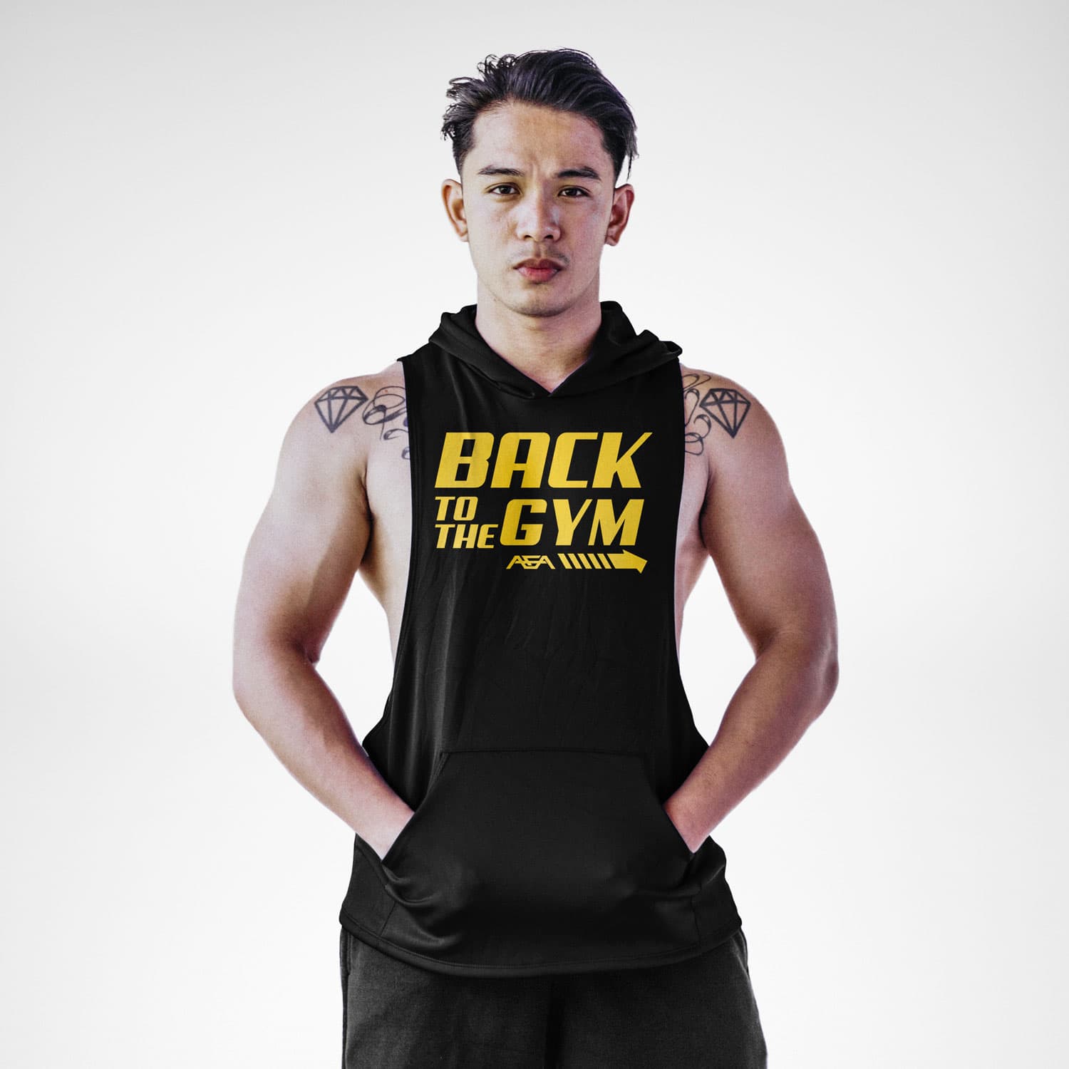 Sleeveless deals hoodie gym