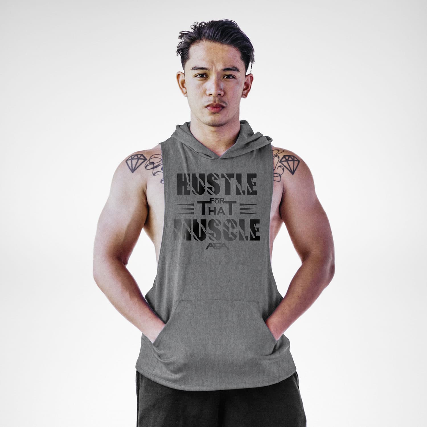 ★COYSEIO★TWISTED SLEEVELESS Origami Cut-Out Sleeveless Tee (KUS4ST01KR-C5001-BLACK)