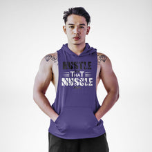Load image into Gallery viewer, Hustle That Muscle Openside Sleeveless Hoodie
