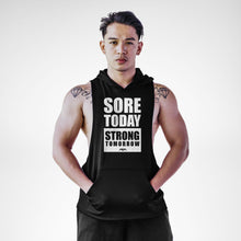 Load image into Gallery viewer, Sore Today Strong Tomorrow Openside Sleeveless Hoodie