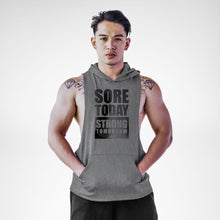 Load image into Gallery viewer, Sore Today Strong Tomorrow Openside Sleeveless Hoodie