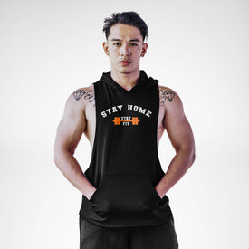 Stay Home Stay Fit Sleeveless Hoodie
