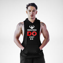 Load image into Gallery viewer, AH107 Monsters Do Exist Sleeveless Hoodie