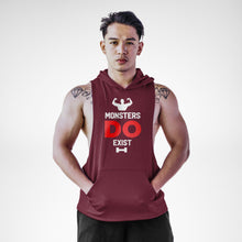 Load image into Gallery viewer, AH107 Monsters Do Exist Sleeveless Hoodie