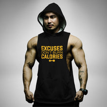 Load image into Gallery viewer, AH116 Excuses Don&#39;t Burn Calories Sleeveless Hoodie