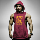 AH117 Gym Is My New Girl Friend Sleeveless Hoodie