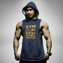 Load image into Gallery viewer, AH117 Gym Is My New Girl Friend Sleeveless Hoodie