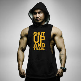 AH123 Shut Up And Train Sleeveless Hoodie