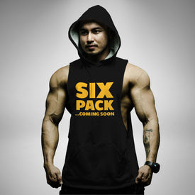 AH128 Six Pack Coming Soon Sleeveless Hoodie
