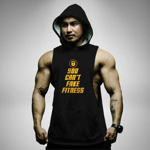 AH132 You Can't Fake Fitness Sleeveless Hoodie