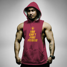 Load image into Gallery viewer, AH132 You Can&#39;t Fake Fitness Sleeveless Hoodie