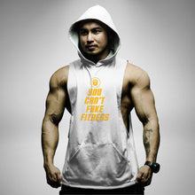 Load image into Gallery viewer, AH132 You Can&#39;t Fake Fitness Sleeveless Hoodie