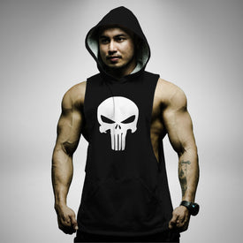 AH139 ₱ūñ!$her Sleeveless Hoodie