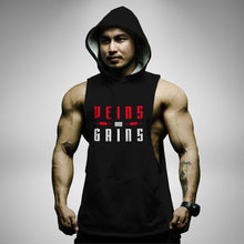 Load image into Gallery viewer, AH156 Veins And Gains Sleeveless Hoodie
