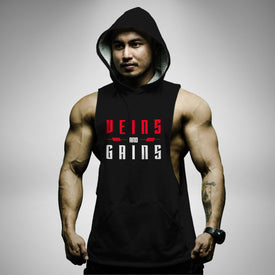 AH156 Veins And Gains Sleeveless Hoodie