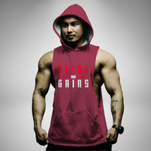 Load image into Gallery viewer, AH156 Veins And Gains Sleeveless Hoodie