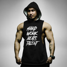 Load image into Gallery viewer, AH161 Hard Work Beats Talent Sleeveless Hoodie