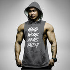 AH161 Hard Work Beats Talent Sleeveless Hoodie