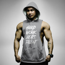 Load image into Gallery viewer, AH161 Hard Work Beats Talent Sleeveless Hoodie
