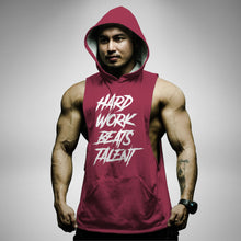 Load image into Gallery viewer, AH161 Hard Work Beats Talent Sleeveless Hoodie