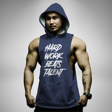 Load image into Gallery viewer, AH161 Hard Work Beats Talent Sleeveless Hoodie