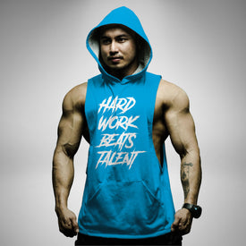 AH161 Hard Work Beats Talent Sleeveless Hoodie