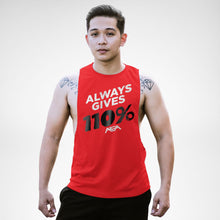 Load image into Gallery viewer, Always Gives 110% Openside Tank Top