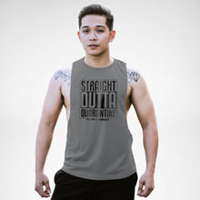 Load image into Gallery viewer, Straight Outta Qūārantine Awtsu Workout Openside Tank Top