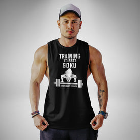 AM110 Training To Beat Goku Openside Tank Top
