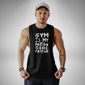 AM117 Gym Is My New Girlfriend Openside Tank Top