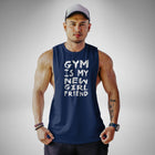 AM117 Gym Is My New Girlfriend Openside Tank Top