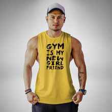 Load image into Gallery viewer, AM117 Gym Is My New Girlfriend Openside Tank Top