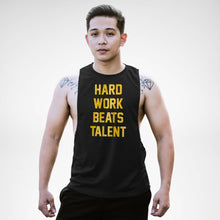 Load image into Gallery viewer, AM121 Hard Work Beats Talent Openside Tank Top